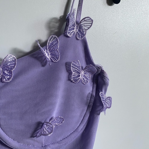 Purple butterfly corset top - Picture 3 of 5
